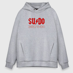 Мужское худи Oversize хлопок Sudo. Highway to shell