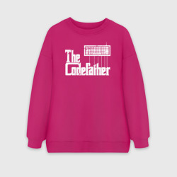Женский свитшот oversize без начеса хлопок The Codefather. Кодный отец