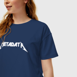 Женская футболка хлопок Oversize Metadata - фото 2