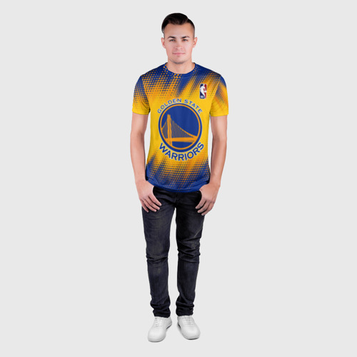 Мужская футболка 3D Slim Golden State Warriors, цвет 3D печать - фото 4