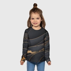 Детский лонгслив 3D Black gold - фото 2