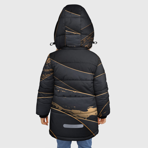 Зимняя куртка для девочек 3D Black gold, цвет черный - фото 4