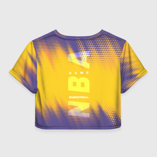 Женская футболка Crop-top 3D Los Angeles Lakers, цвет 3D печать - фото 2