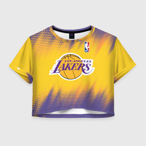 Женская футболка Crop-top 3D Los Angeles Lakers, цвет 3D печать