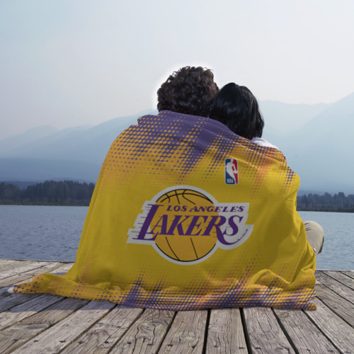 Плед 3D Los Angeles Lakers, цвет 3D (велсофт) - фото 3