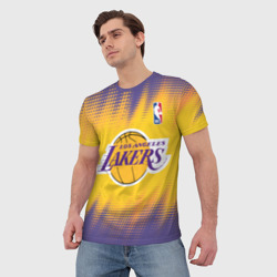 Мужская футболка 3D Los Angeles Lakers - фото 2