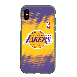 Чехол для iPhone XS Max матовый Los Angeles Lakers