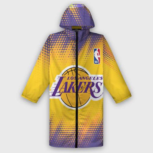 Мужской дождевик 3D Los Angeles Lakers, цвет белый