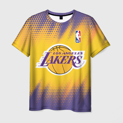 Мужская футболка с принтом Los Angeles Lakers, вид спереди №1