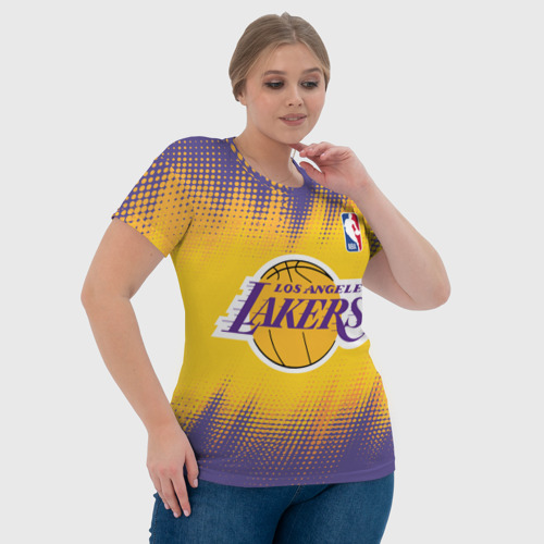 Женская футболка 3D Los Angeles Lakers, цвет 3D печать - фото 6