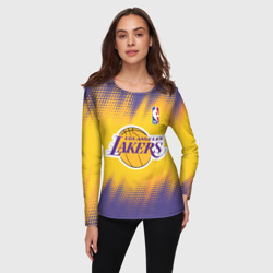 Женский лонгслив 3D Los Angeles Lakers - фото 2