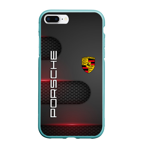 Чехол для iPhone 7Plus/8 Plus матовый Porsche, цвет мятный