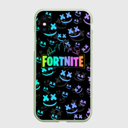 Чехол для iPhone XS Max матовый Fortnite Marshmello