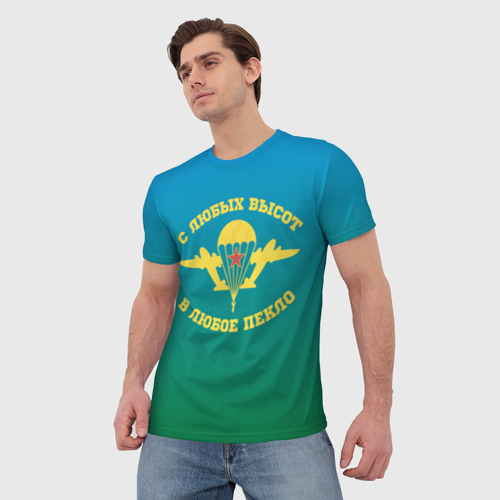 Мужская футболка 3D ВДВ, цвет 3D печать - фото 3