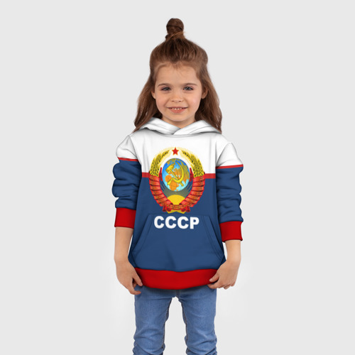Детская толстовка 3D СССР герб, цвет красный - фото 4