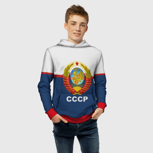 Детская толстовка 3D СССР герб, цвет красный - фото 6