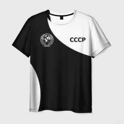 Мужская футболка 3D СССР emblem on black-white