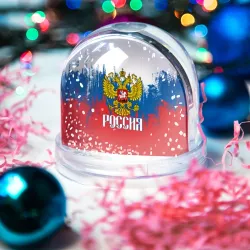 Игрушка Снежный шар Россия триколор - фото 2