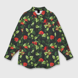 Мужская рубашка oversize 3D Цветочный сад