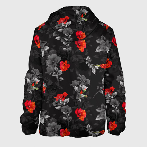 Мужская куртка 3D Красные цветы, цвет 3D печать - фото 2