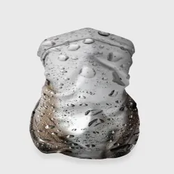 Бандана-труба 3D Дождь капли на стекле город