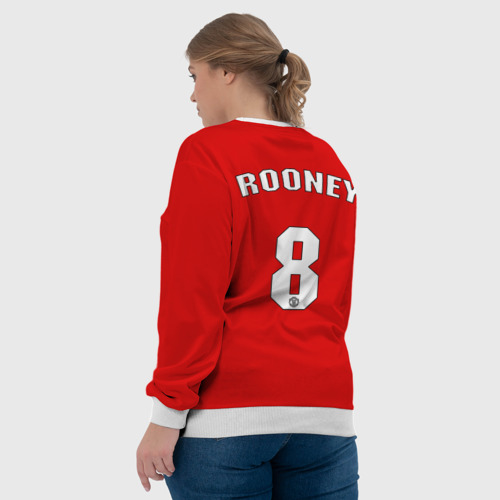 Женский свитшот 3D Манчестер Юнайтед Rooney, цвет 3D печать - фото 7