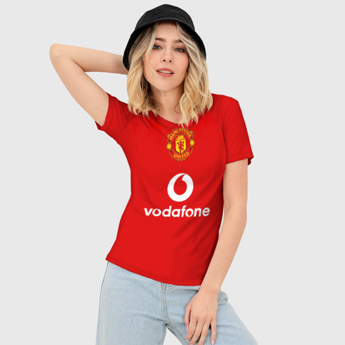 Женская футболка 3D Slim Манчестер Юнайтед Rooney, цвет 3D печать - фото 3