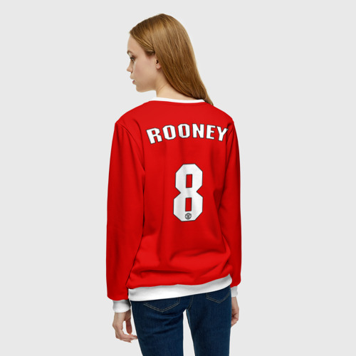 Женский свитшот 3D Манчестер Юнайтед Rooney, цвет 3D печать - фото 4