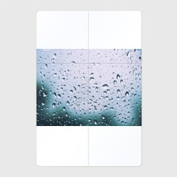 Магнитный плакат 2Х3 Капли окно стекло дождь серо