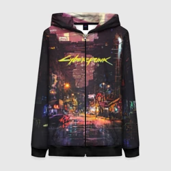 Женская толстовка 3D на молнии Cyberpunk 2077:киберпанкs