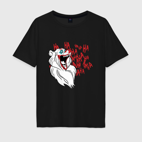 Мужская футболка хлопок Oversize с принтом Безумный медведь, вид спереди #2