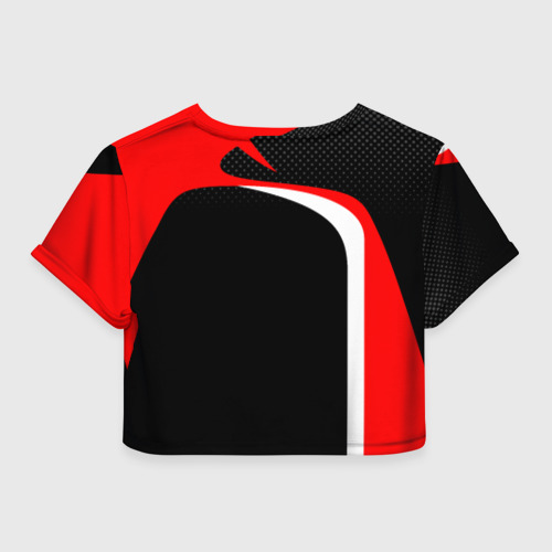 Женская футболка Crop-top 3D EVO Racer uniform, цвет 3D печать - фото 2