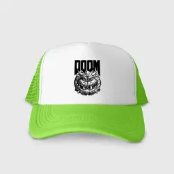 Кепка тракер с сеткой Какодемон Дум Doom eternal