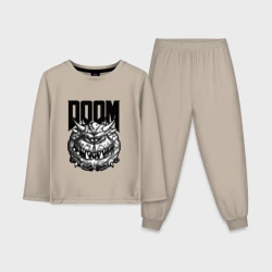 Детская пижама с лонгсливом хлопок Какодемон Дум Doom eternal