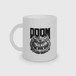 Кружка матовая стеклянная Какодемон Дум Doom eternal