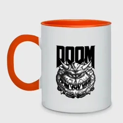 Кружка двухцветная Какодемон Дум Doom eternal