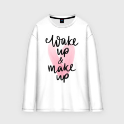 Мужской лонгслив oversize хлопок Wake up & Make up