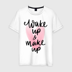 Мужская футболка хлопок Wake up & Make up