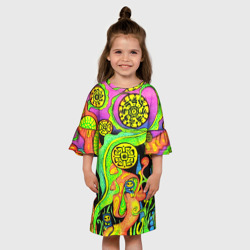 Детское платье 3D Кислота кислотный - фото 2