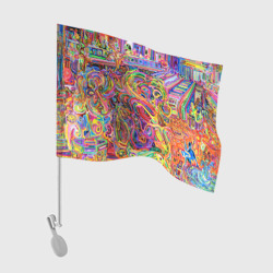Флаг для автомобиля Неоновые линии абстракция