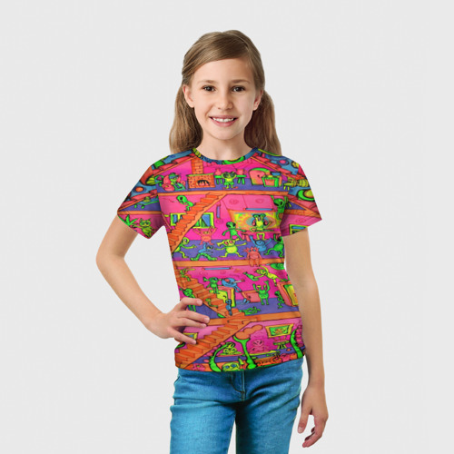 Детская футболка 3D ИНОПЛАНЕТЯНЕ / КИСЛОТА, цвет 3D печать - фото 5
