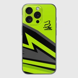 Чехол для iPhone 16 Pro силиконовый с защитой камеры Форма для мотокросса FOX