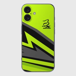 Чехол для iPhone 16 силиконовый с защитой камеры Форма для мотокросса FOX