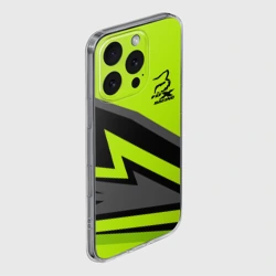 Чехол для iPhone 16 Pro силиконовый с защитой камеры Форма для мотокросса FOX - фото 2