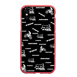 Чехол для iPhone XS Max матовый Форма для мотокросса FOX motocross FOX