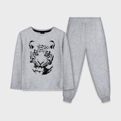 Детская пижама с лонгсливом хлопок Тигр