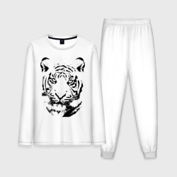 Мужская пижама с лонгсливом хлопок Тигр
