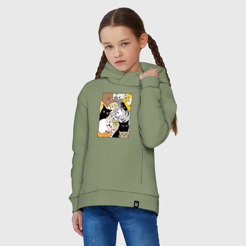 Детское худи Oversize хлопок Котики шпионы - фото 3