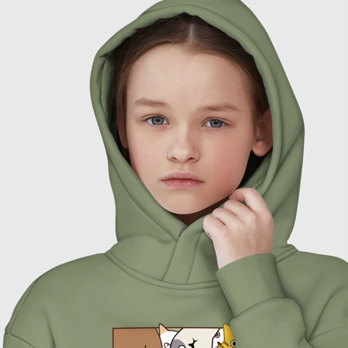 Детское худи Oversize хлопок Котики шпионы - фото 6