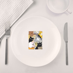 Набор: тарелка + кружка Котики шпионы - фото 2